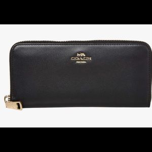 Coach black leather wallet